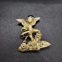 Angel Watering Can Brooch