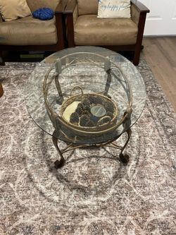 Glass coffee table