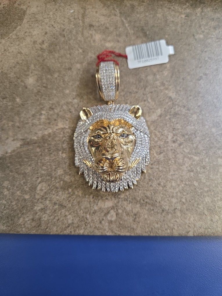 LION PENDANT DIAMOND 10K 77.8 GR