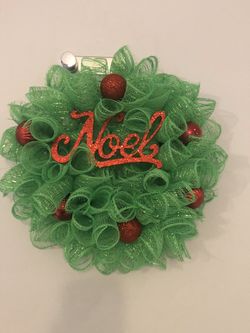 8 inch Deco mesh Christmas wreath