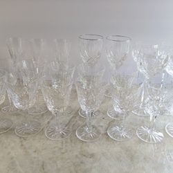 Waterford Crystal Lismore Claret Wine Glasses $18 Each Or 13 For $200