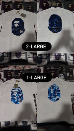 Bape tees sizes available are in pics lmk best 1 of 1 quality