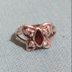 .925 silver butterfly ring