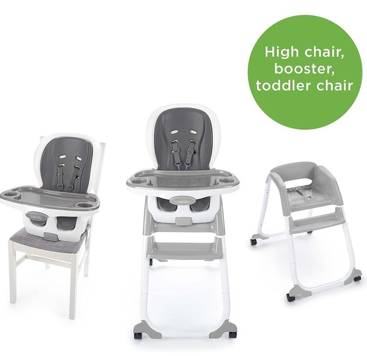 *NEW* Ingenuity SmartClean Trio Elite 3-in-1 High Chair - Slate - High Chair, Toddler Chair, Booster