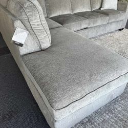 Altari Alloy Grey L Shaped Sectional Sofa With Chaise