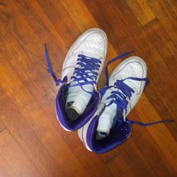 White And Purple Air Jordan 1