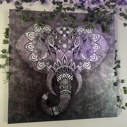 Elephant Wall Decor Boho Frame Picture 