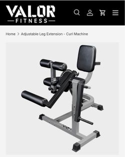 VALOR FITNESS ADJUSTABLE LEG EXTENSION - CURL MACHINE