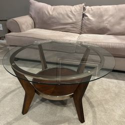 Wood & Glass Coffee & End Tables
