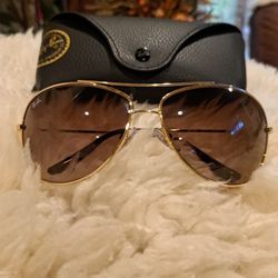 Sunglasses Rayban gold aviator 