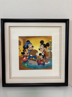 Limited edition Framed Disney Mickey Mouse Christmas Art Print