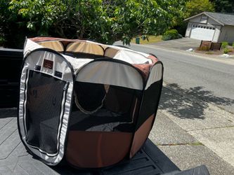 Small Medium Dog Cat Rabbit Bunny Kennel Soft Pet Travel Playpen Collapsible 32” by 32” by 24” High