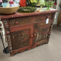 Antique Chippy Red Cabinet