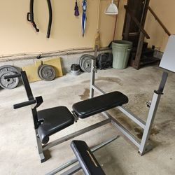 Old school continental systems adjustable Olympic 2" weight bench