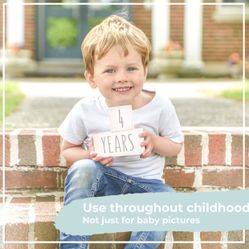 New Wooden Blocks for Baby Boy & Girl - Gender Neutral Daily, Weekly & Monthly for Baby Pictures 