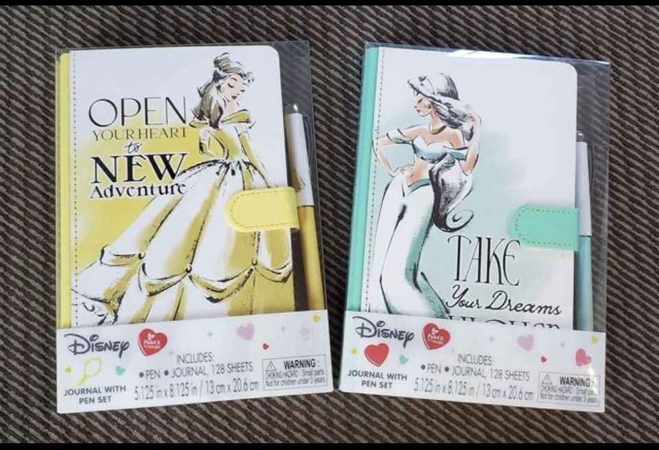 New Disney Belle Jasmine Journals