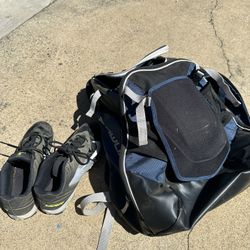 Baseball Cleats And Backpack