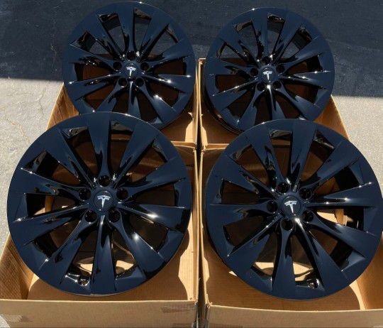 20" Tesla Model X wheels Rims Gloss Black