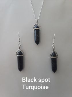 Natural Black Spot Turquoise Set