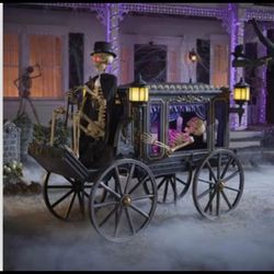 5ft. Grave & Bones Animated LED Hearse