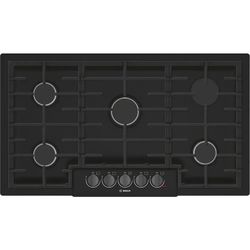 Bosch 800 Series 36" Built-In Gas Cooktop with 5 burners and OptiSim - Black 