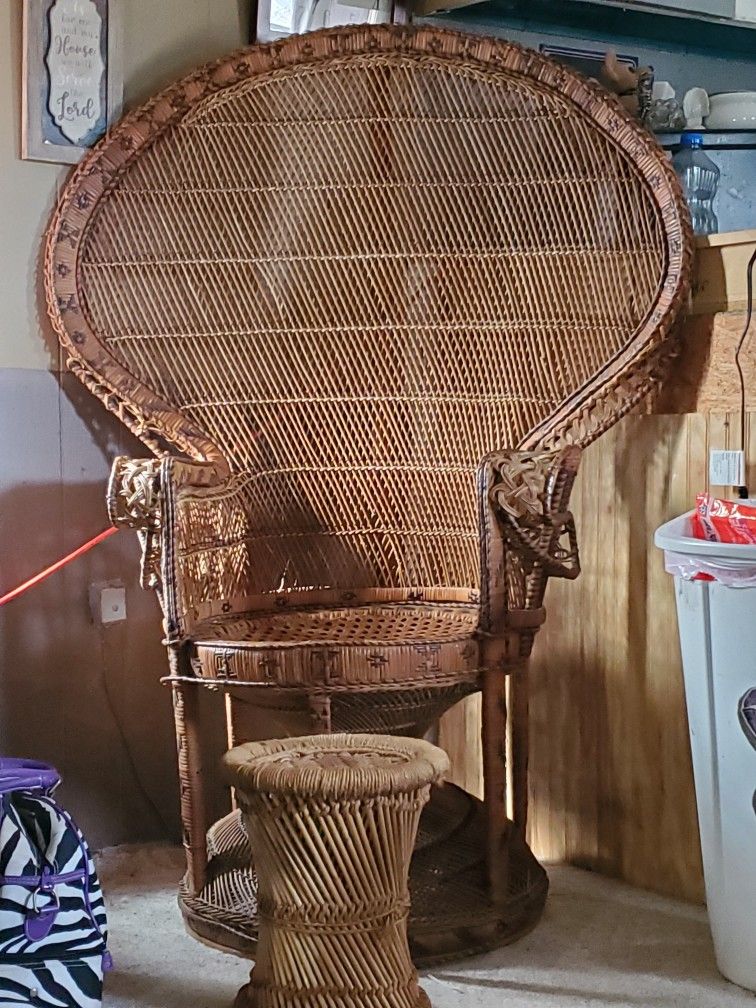 Peacok Chair And Ottoman