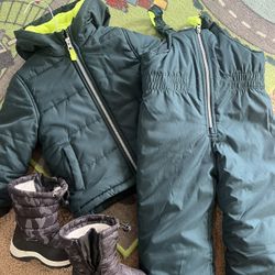 Winter Snow outerwear Set 2T plus Snow boots
