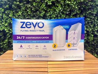 Zevo Flying Insect Trap Starter Kit, 2 Devices + 6 Refills