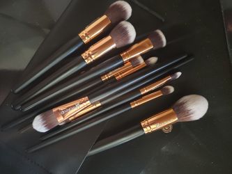 10pcs makeup brush set with cosmetic bag