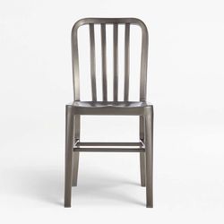 Crate & Barrel Delta Dining Chairs in Nickel (Set of 3)