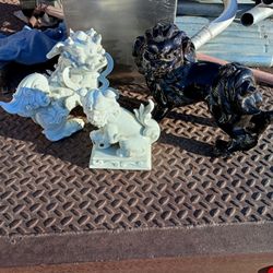 3 Piece Ceramic Foo Dogs/Lion