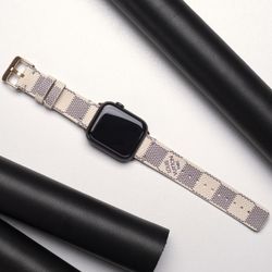 LV Damier Azur Apple Watch Band for Series 1/2/3/4/5