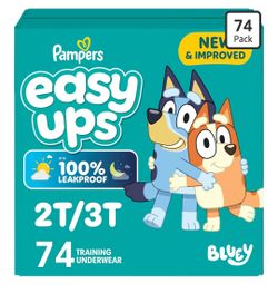 🆕 Pampers Easy Ups 2T/3T – 74 Count (NEW) 🧸