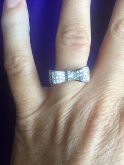 .925SSP BOW TIE RING NEW!