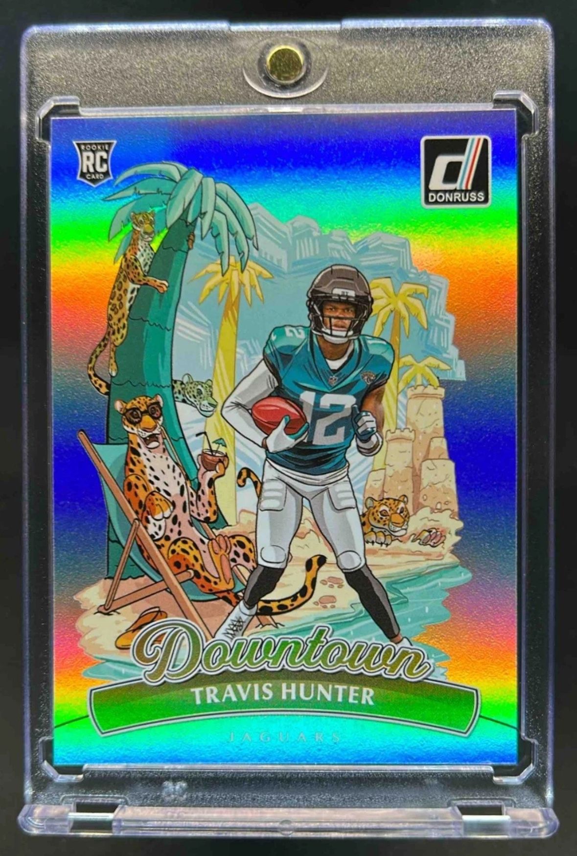 2025 Donruss Travis Hunter Downtown! SP RC Rookie #13 Jaguars