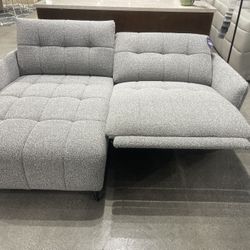 Gray Power Reclining Sectional And Chaise