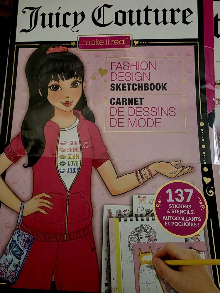 Juicy Couture  Sketchbook and Juicy Couture Bracelets