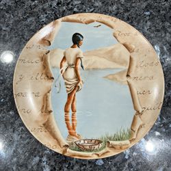 Vintage Native American 8" Collector Plate - Chapter 1 by Adam Shields, A Love Story Series, R.J. Ernst Enterprises.  Preowned 