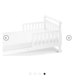 Toddler White Sleigh Bed 