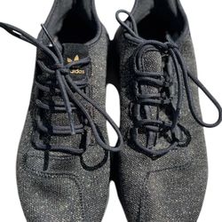 women’s adidas gold sparkle tubular shadow black shoes size