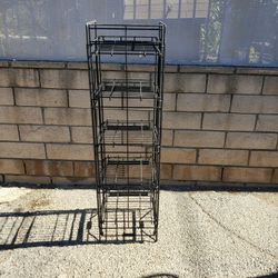 Wrought Iron 6 Tier Metal Shelf Decor Storage