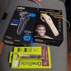 Full Set Barber Wet Up.  Wireless Cluppers Electric  Shaver. And Norelcon360 Blade All New In Box