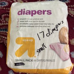 Baby Diapers Size Small $5 For 17 Of Them 