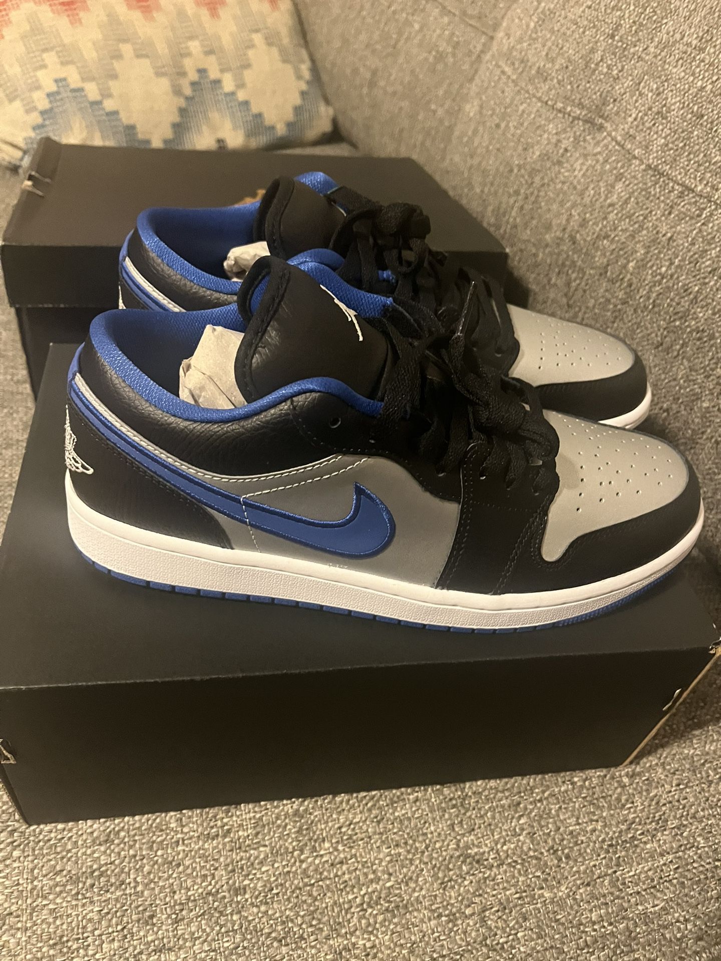 Nike Air Jordan 1 Low, Game Royal Metallic, Size 10, New