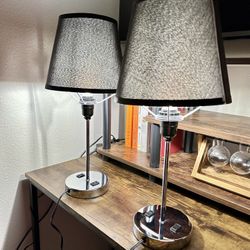 Set Of 2 Black Desk Lamp