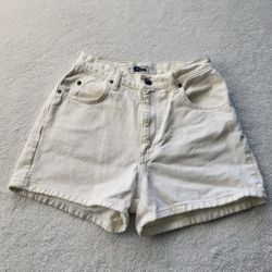 Arizona White Denim Shorts Women's Size  5 with 5 Classic Pockets