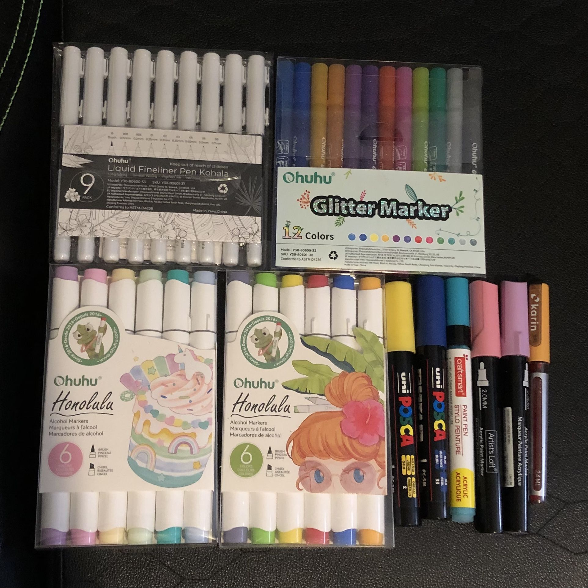All New Never Used Ohuhu Markers And Pens