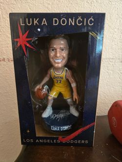 Luka Dončić Lakers Bobblehead LA Dodgers Promo