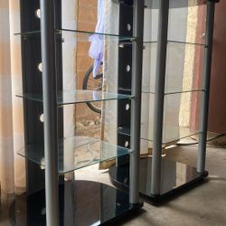 Modern glass shelves