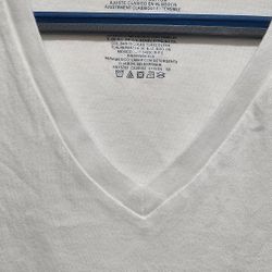 POLO Men's Classic fit Stretch V-Neck Tee, White/Cruise Navy logo- size-Large new out of the pack,  counts 5 Tees
Brand new 
$50.00 total for five
OBO